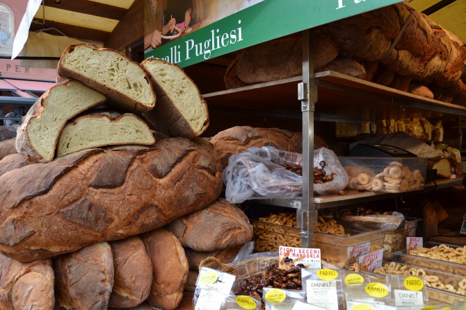 Bread stall in Verona